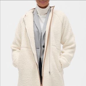 Banana Republic Long Cream Sherpa Coat